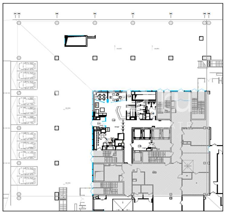 Планировка офиса 2500-5107.4 м², 1 этаж, БЦ «ВЭБ Арена»